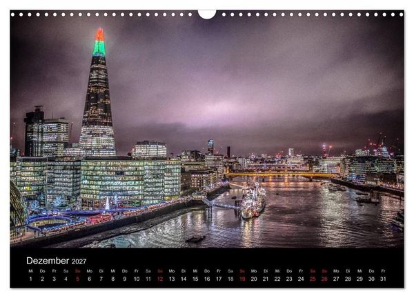 Produktbild: London an der Themse (Wandkalender 2027 DIN A3 quer), CALVENDO Monatskalender
