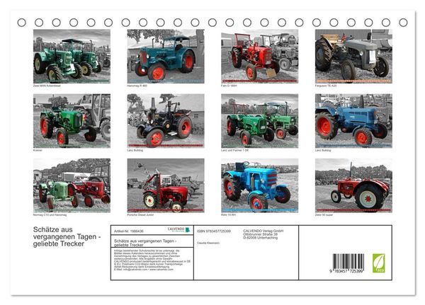 Produktbild: Sch&auml;tze aus vergangenen Tagen - geliebte Trecker (Tischkalender 2026 DIN A5 quer), CALVENDO Monatskalender