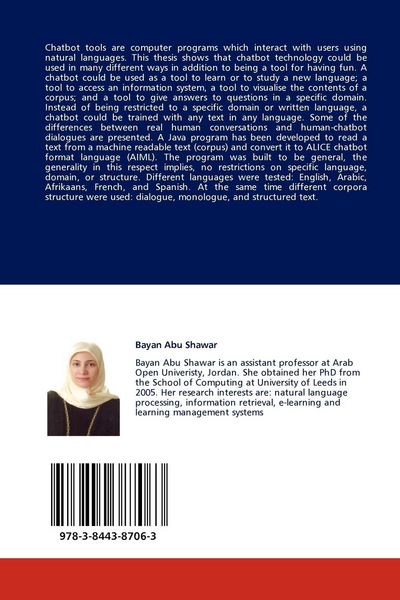 Produktbild: A Corpus Based Approach to Generalising a Chatbot System