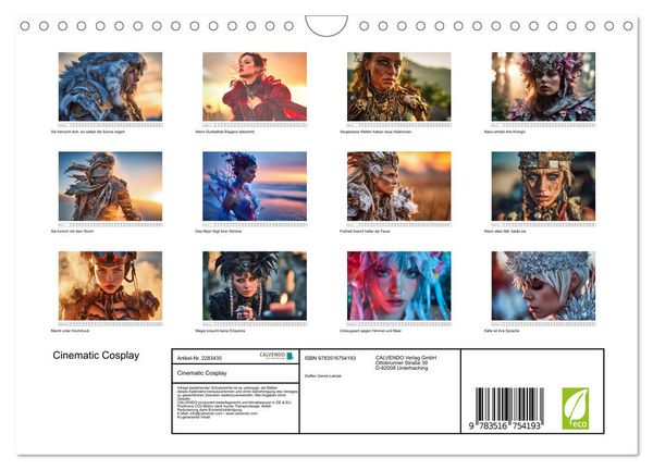 Produktbild: Cinematic Cosplay (Wandkalender 2027 DIN A4 quer), CALVENDO Monatskalender