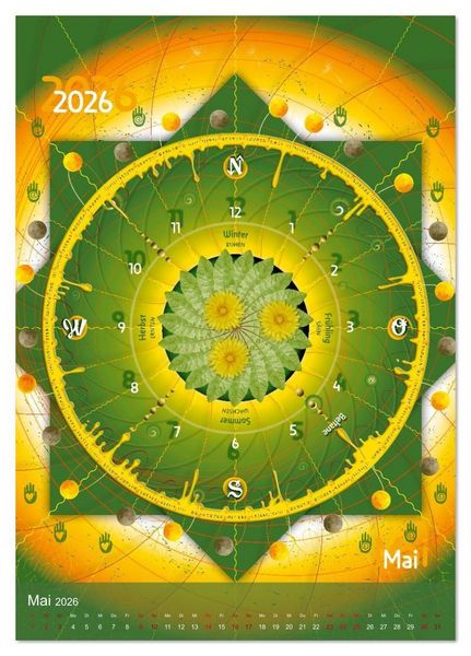 Produktbild: Jahreskreise (Tischkalender 2026 DIN A5 hoch), CALVENDO Monatskalender