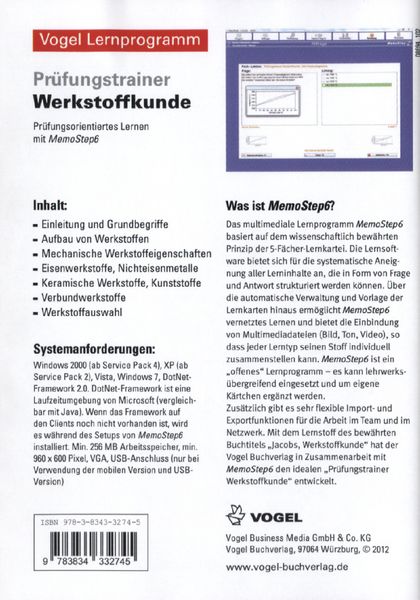 Produktbild: Pr&uuml;fungstrainer Werkstoffkunde