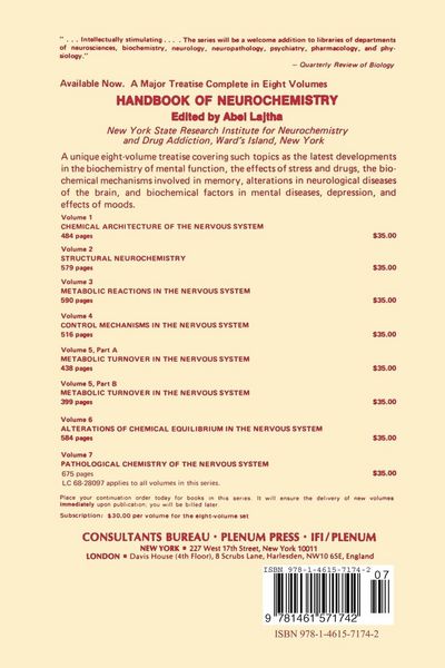 Produktbild: Handbook of Neurochemistry
