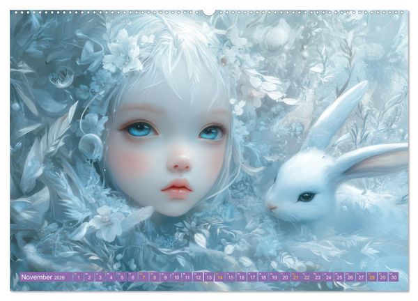 Produktbild: Winterliche Fantasie Anim&eacute; (hochwertiger Premium Wandkalender 2026 DIN A2 quer), Kunstdruck in Hochglanz