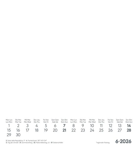 Produktbild: Kreativ-Kalender weiß 2026 - 16x17 cm - Foto, Malen, Basteln - datiert - Kreativkalender - Foto-Kalender - Alpha Edition