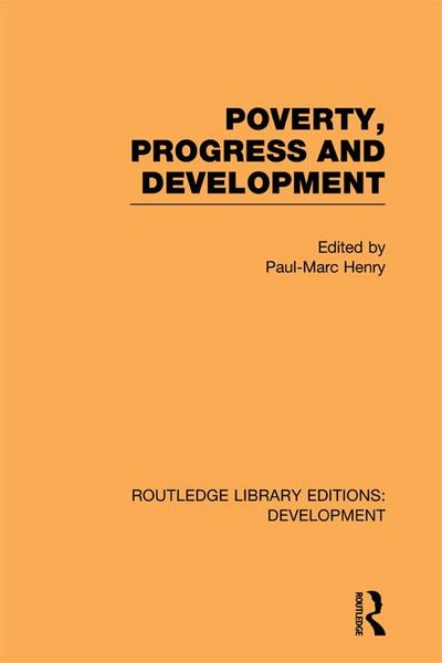 Produktbild: Poverty, Progress and Development