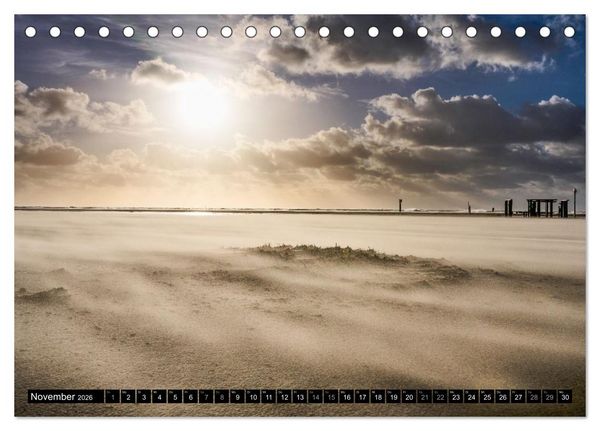 Produktbild: Einzigartige Strandansichten auf Amrum (Tischkalender 2026 DIN A5 quer), CALVENDO Monatskalender