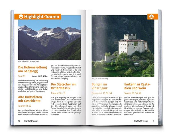Produktbild: KOMPASS Wanderf&uuml;hrer Ortlergruppe und Vinschgau, 60 Touren mit Extra-Tourenkarte