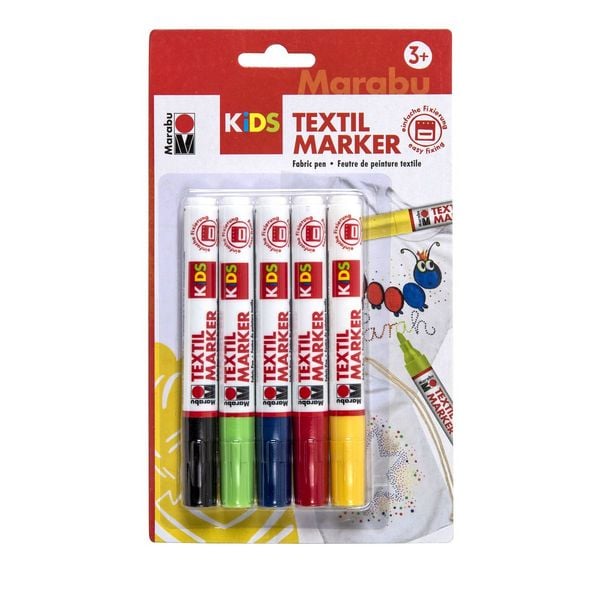 Marabu KiDS Textilmarker Set 5 Teile