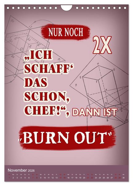 Produktbild: B&uuml;ro und so ... (Wandkalender 2026 DIN A4 hoch), CALVENDO Monatskalender
