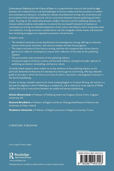 Produktbild: Contemporary Publishing and the Culture of Books