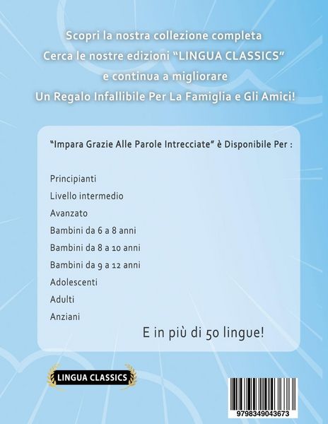 Produktbild: IMPARA IL CECO GRAZIE ALLE PAROLE INTRECCIATE - Per Bambini Da 6 a 8 Anni - Scopri Come Migliorare Il Tuo Vocabolario Con 2000 Crucipuzzle e Pratica a