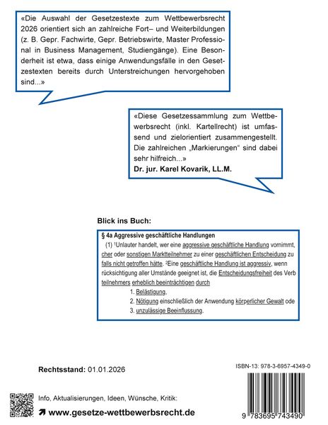 Produktbild: Wettbewerbsrecht 2026
