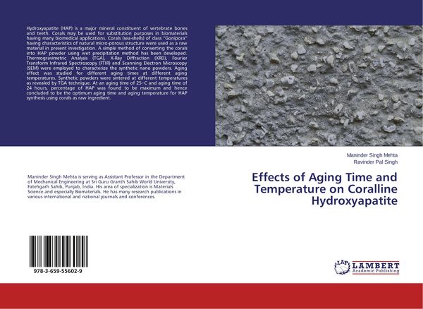Produktbild: Effects of Aging Time and Temperature on Coralline Hydroxyapatite