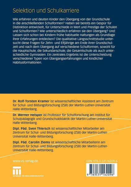 Produktbild: Selektion und Schulkarriere