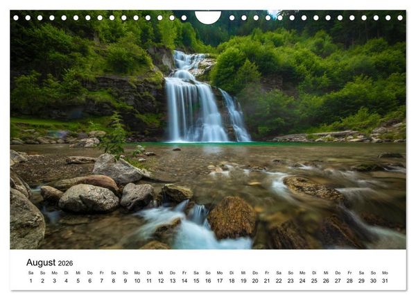 Produktbild: Wasserfallwelt Schweiz (Wandkalender 2026 DIN A4 quer), CALVENDO Monatskalender