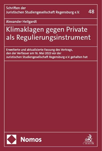 Produktbild: Klimaklagen gegen Private als Regulierungsinstrument