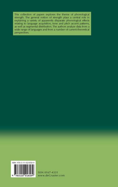 Produktbild: Strength Relations in Phonology