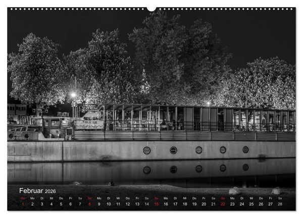 Produktbild: Heilbronn bei Nacht (hochwertiger Premium Wandkalender 2026 DIN A2 quer), Kunstdruck in Hochglanz