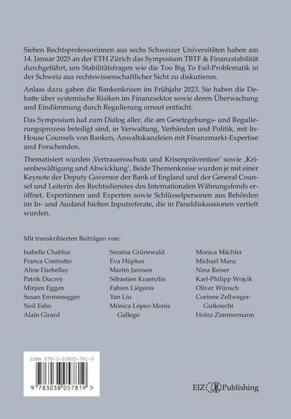 Produktbild: TBTF & Finanzstabilit&auml;t