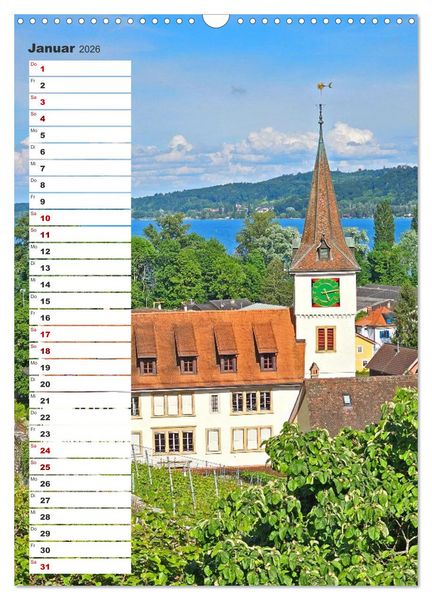 Produktbild: Schweizer Ansichten - Berge, Fl&uuml;sse und Seen in der Schweiz (Wandkalender 2026 DIN A3 hoch), CALVENDO Monatskalender