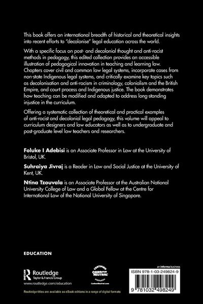 Produktbild: Decolonisation, Anti-Racism, and Legal Pedagogy