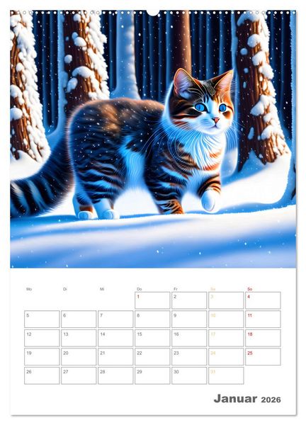 Produktbild: Liebenswerte Hunde und Katzen (Wandkalender 2026 DIN A2 hoch), CALVENDO Monatskalender