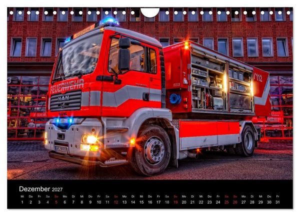 Produktbild: Feuerwehr Braunschweig (Wandkalender 2027 DIN A4 quer), CALVENDO Monatskalender