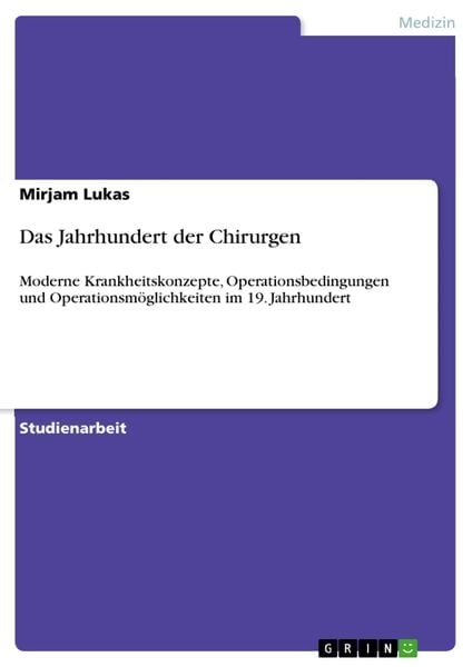 Produktbild: Das Jahrhundert der Chirurgen