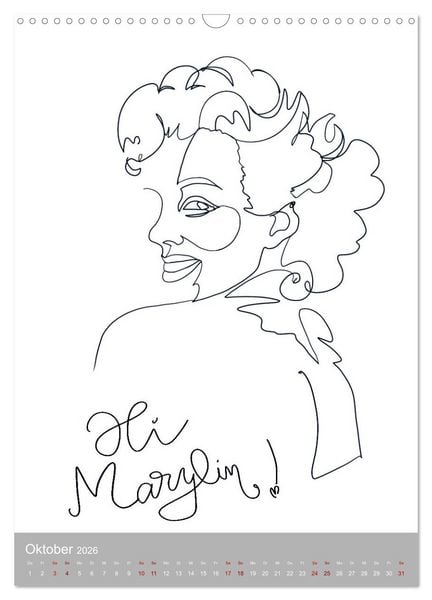 Produktbild: Line-Art Variationen (Wandkalender 2026 DIN A3 hoch), CALVENDO Monatskalender