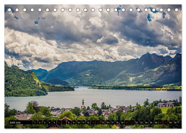 Produktbild: Seen - Berge - Salzkammergut (Tischkalender 2026 DIN A5 quer), CALVENDO Monatskalender
