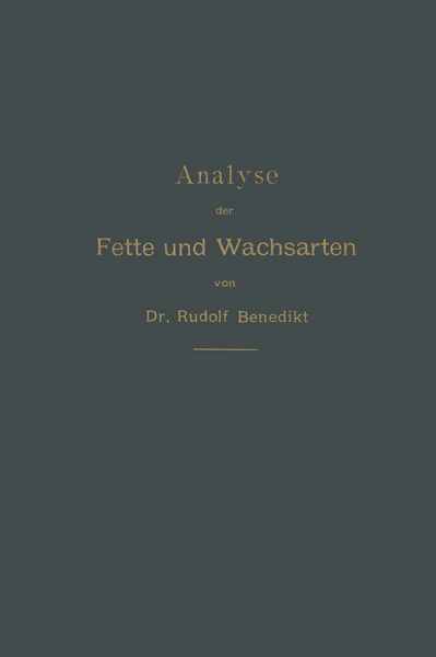 Produktbild: Analyse der Fette und Wachsarten