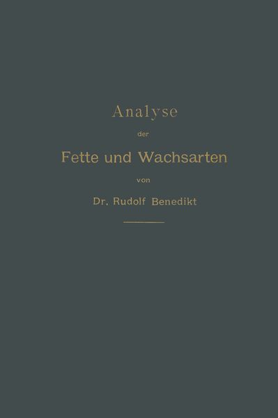 Produktbild: Analyse der Fette und Wachsarten