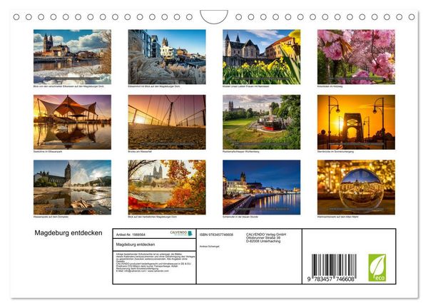 Produktbild: Magdeburg entdecken (Wandkalender 2026 DIN A4 quer), CALVENDO Monatskalender