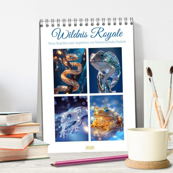 Produktbild: Wildnis Royale (Tischkalender 2026 DIN A5 hoch), CALVENDO Monatskalender