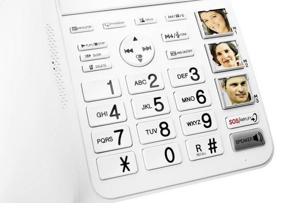 Produktbild: Geemarc AMPLIDECT 595 COMBI Schnurgebundenes Seniorentelefon Anrufbeantworter, Freisprechen, Optische Anrufsignalisierung, f&uuml;