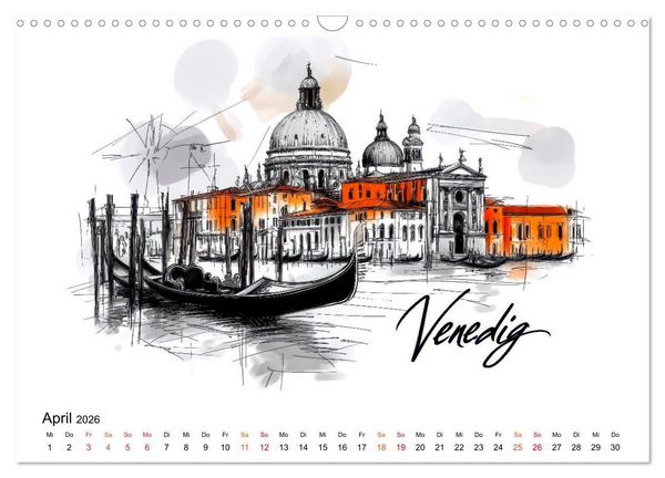 Produktbild: Traumziele der Erde - Kalender f&uuml;r Entdecker (Wandkalender 2026 DIN A3 quer), CALVENDO Monatskalender