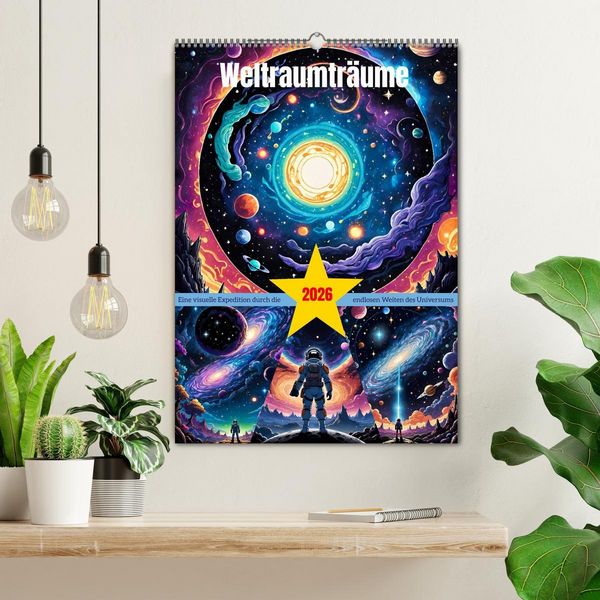 Produktbild: Weltraumtr&auml;ume (Wandkalender 2026 DIN A2 hoch), CALVENDO Monatskalender