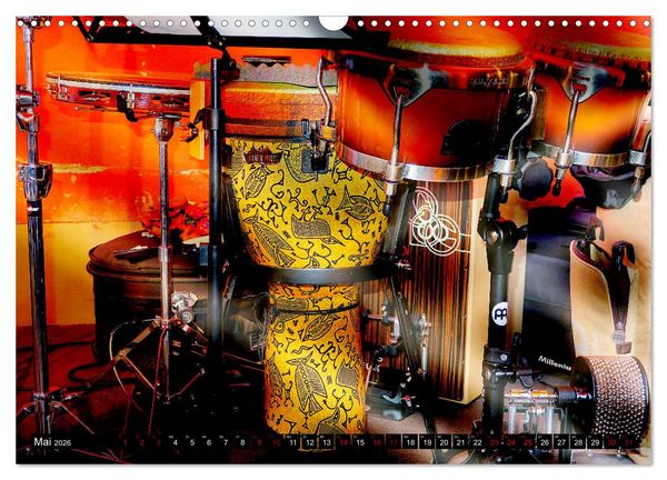 Produktbild: Percussion - Rhythmus im Blut (Wandkalender 2026 DIN A3 quer), CALVENDO Monatskalender