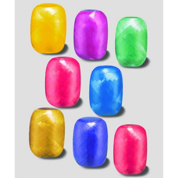 PRÄSENT Ringelbänder America Kräftig Eiknäuel mehrfarbig 5mmx20m 24 Stück