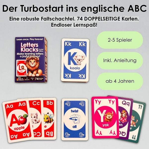 Produktbild: Letters Klacks &ndash; Das englische Alphabet spielerisch entdecken (Pocket Edition)