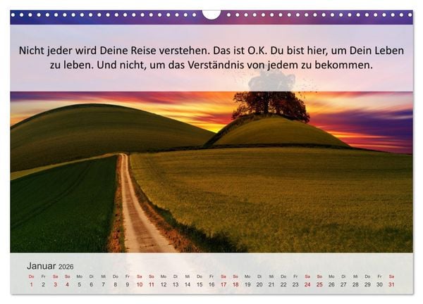 Produktbild: Motivationsspr&uuml;che Erfolgsweg (Wandkalender 2026 DIN A3 quer), CALVENDO Monatskalender