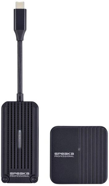 Produktbild: SpeaKa Professional SP-TR-300 Drahtloses Full HD Pr&auml;sentationssystem USB-C&reg; (DP Alt Mode) HDMI&reg; 30m 5GHz 1920 x 1080 Pixel
