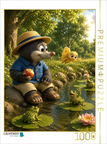 CALVENDO Puzzle Sommerfreunde am Seerosenteich | 1000 Teile Lege-Größe 64 × 48 cm Foto-Puzzle für glückliche Stunden