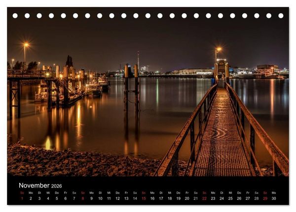 Produktbild: Bremen bei Nacht (Tischkalender 2026 DIN A5 quer), CALVENDO Monatskalender