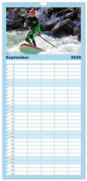 Produktbild: Familienplaner 2026 - Wildwasser Stand up mit 5 Spalten (Wandkalender, 21 x 45 cm) CALVENDO