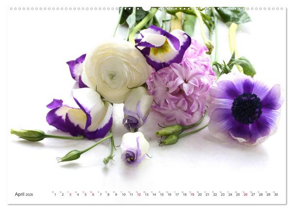Produktbild: Blumenlust (hochwertiger Premium Wandkalender 2026 DIN A2 quer), Kunstdruck in Hochglanz