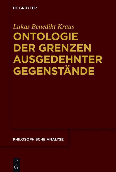 Produktbild: Ontologie der Grenzen ausgedehnter Gegenst&auml;nde