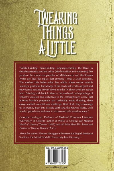 Produktbild: Tweaking Things a Little. Essays on the Epic Fantasy of J.R.R. Tolkien and G.R.R. Martin