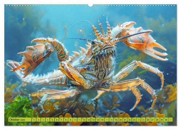 Produktbild: Fantastische Unterwasserkreaturen - Hybridtiere (hochwertiger Premium Wandkalender 2026 DIN A2 quer), Kunstdruck in Hochglanz